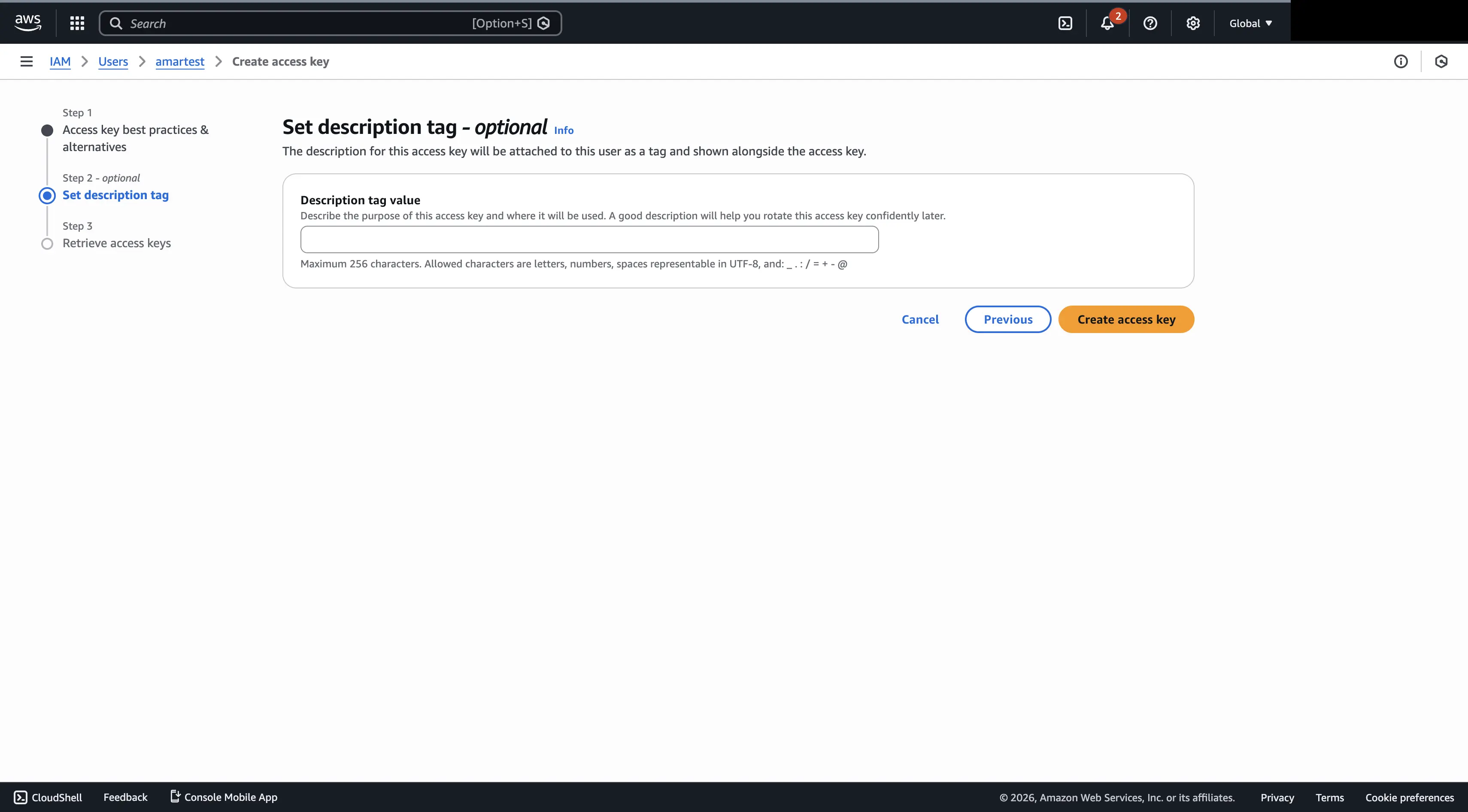 AWS Access Key – Step 3