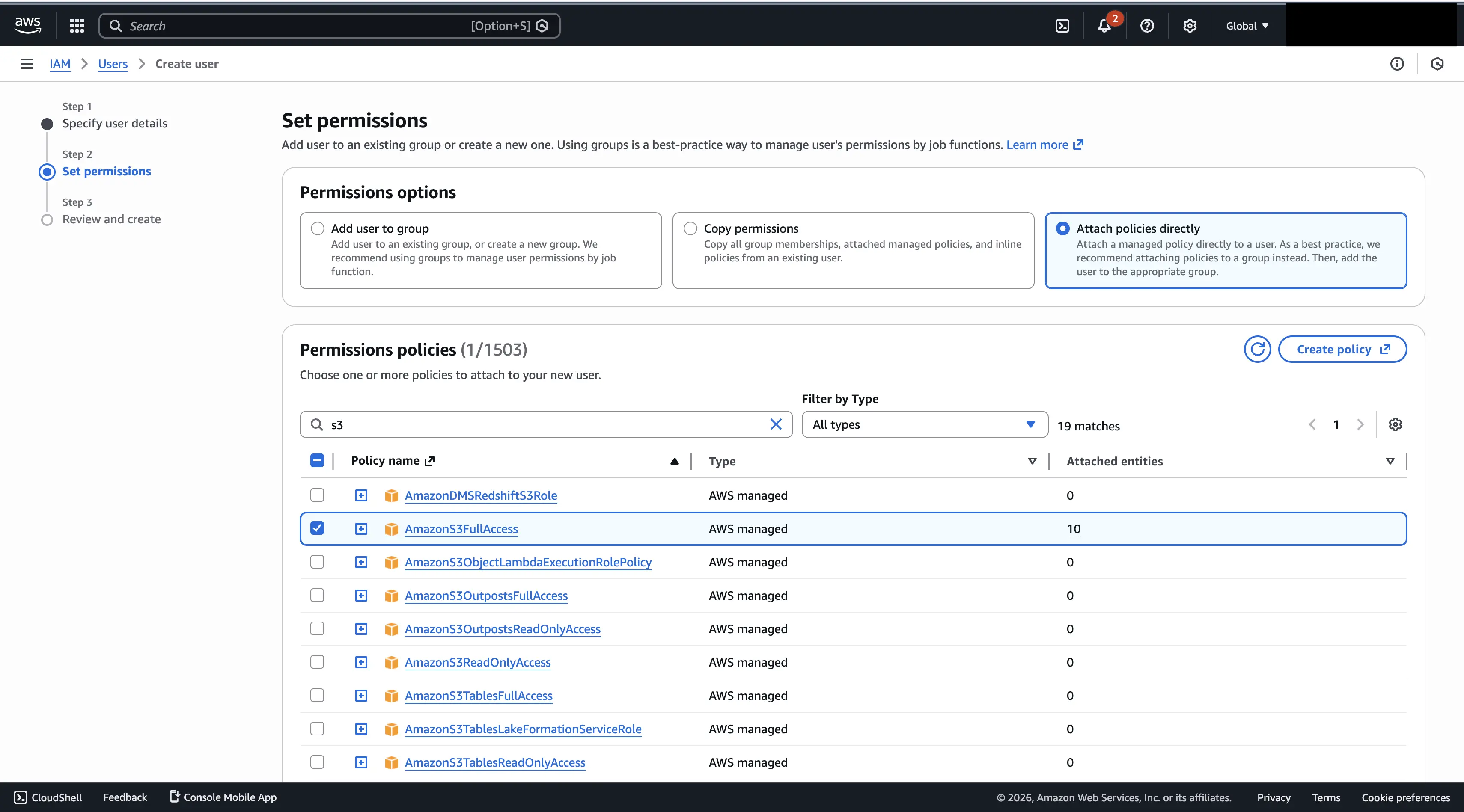 AWS S3 Full Access Policy